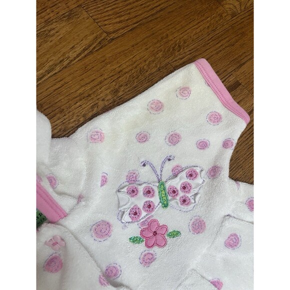 VTG Y2K Butterfly Terry Cloth Girls Swimsuit Baby Buns Beach Cover Up 12 Mo - Picture 10 of 10